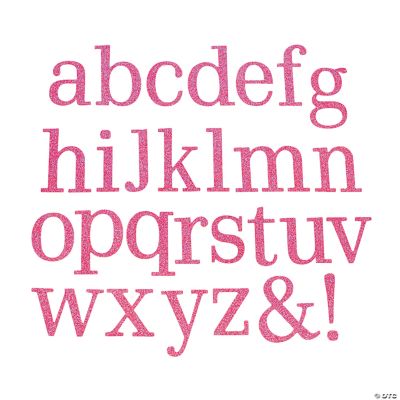 pink glitter letters discontinued