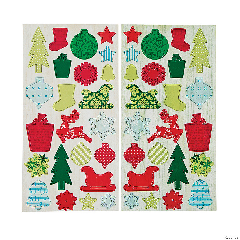 Self-Adhesive Holiday Chipboard Die Cuts - Discontinued