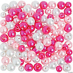 6mm - 8mm Pink & White Pearl Bead Assortment - 200 Pc.