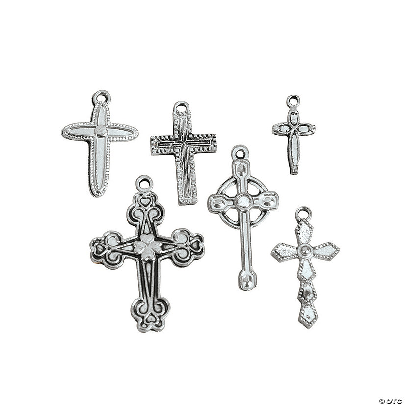 Silvertone Cross Charms - Discontinued