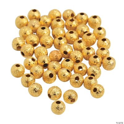 Goldtone Glitter Round Beads 4mm Discontinued