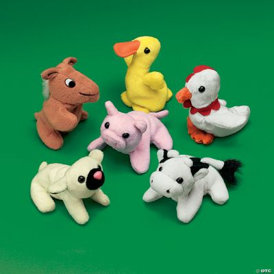 Plush Mini Bean Bag Farm Animals - Oriental Trading - Discontinued