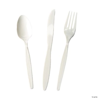 White Plastic Cutlery Assortment Discontinued