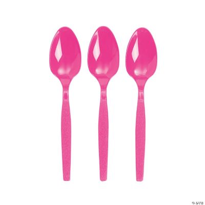 Bulk 50 Ct. Solid Color Plastic Spoons | Oriental Trading
