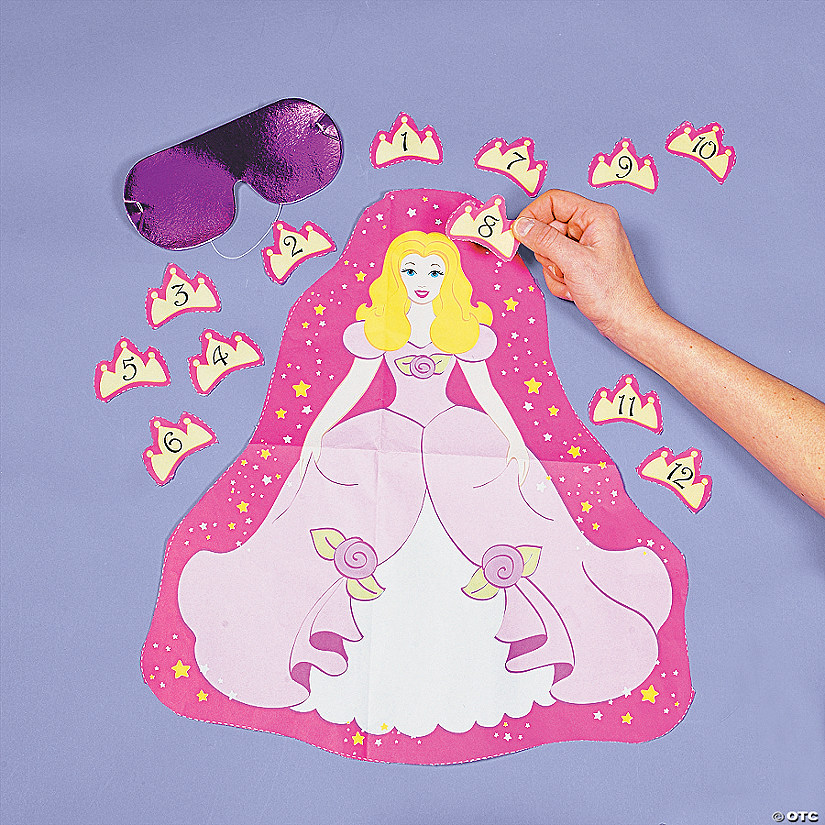 Pin the Crown on the Princess Party Game Discontinued