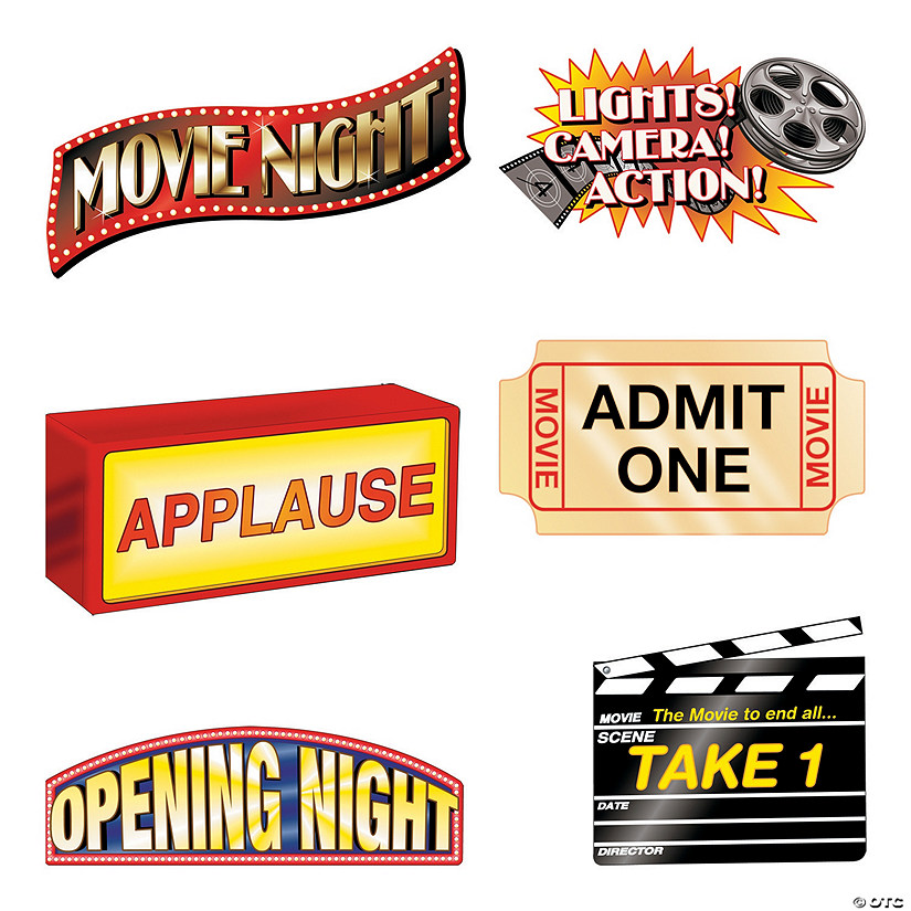 Amscan Movie Night Hollywood Party Directors Cut Clapper Luncheon Napkins 6.6 x 6.6 36 Piece Multi Color