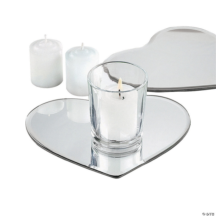 12" Square Glass Mirror Wedding Party Table Decorations Centerpieces 4 PCS 