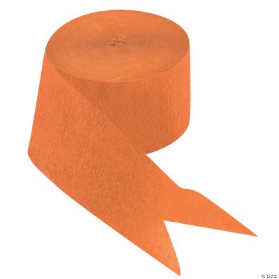 81' Roll Orange Crepe Paper Streamer