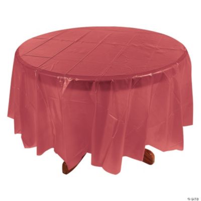 Burgundy Round Plastic Tablecloth Discontinued