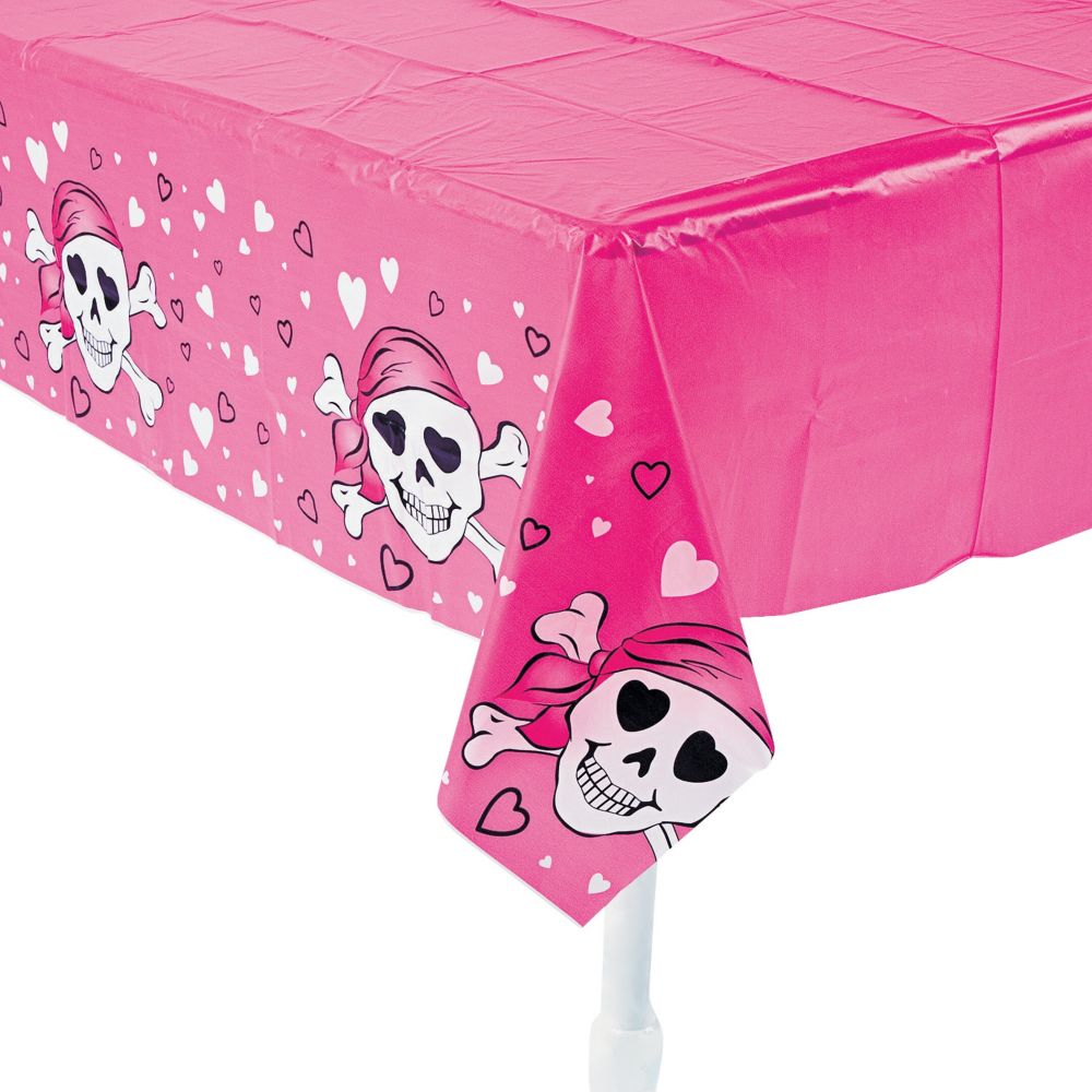 pink pirate tablecloth
