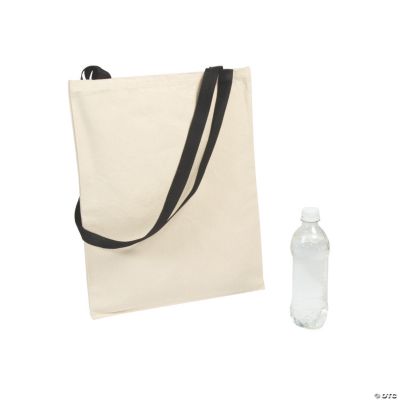 extra long handle canvas tote bags