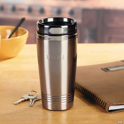 16 oz. Personalized Reusable Stainless Steel Travel Mug