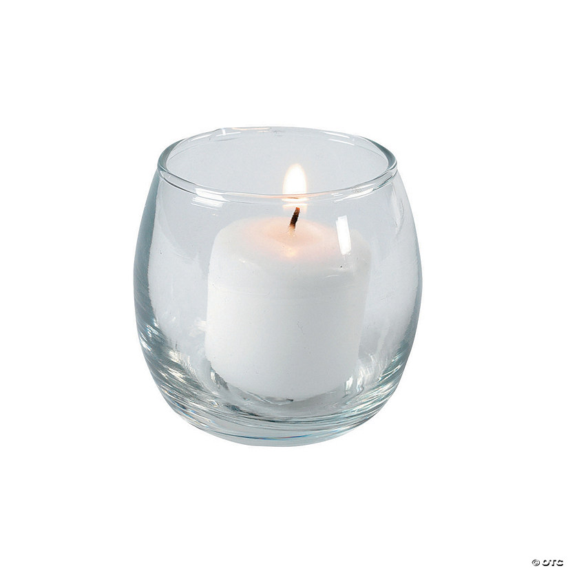 Round Votive Candle Holders 12 Pc, Round Glass Votive Candle Holders