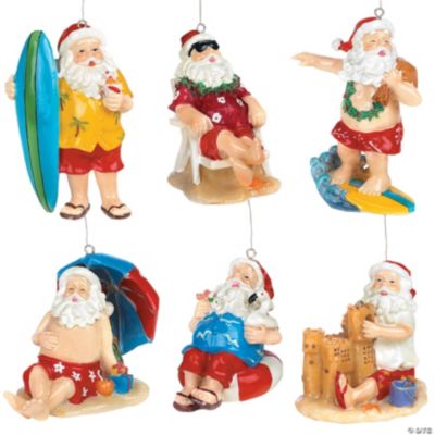 Tropical Santa Ornaments Discontinued