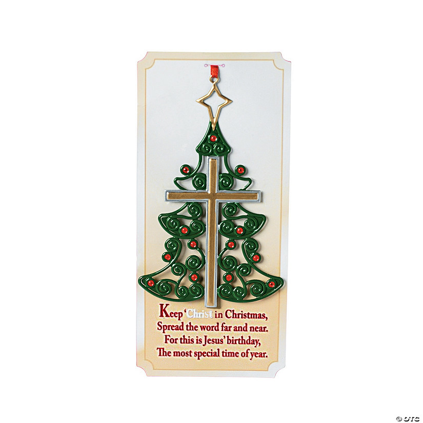Christmas Tree Cross Ornaments With Card