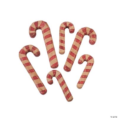 Carved Wood Candy Canes