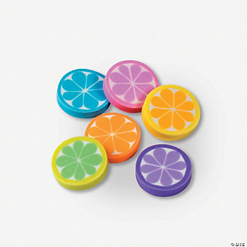 Fruit Slice Erasers - Oriental Trading - Discontinued