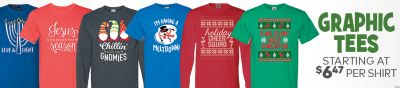 Graphic Tees - Starting at $5.39 per Shirt