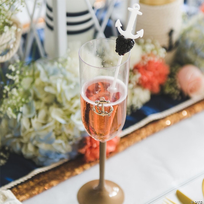 Chic Champagne Nautical Wedding Cocktail