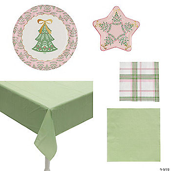 115 Pc. Once Upon a Snowfall Disposable Tableware Kit for 24 Guests