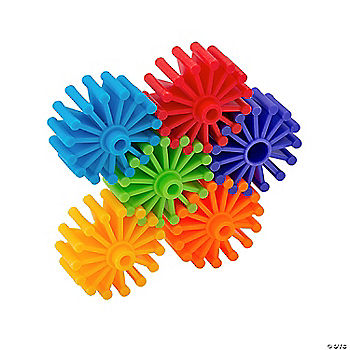 100 Pc Bulk Connecting Gear Shapes Building Blocks Set