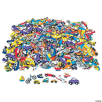 500 Pc Bulk Transportation Self-Adhesive Shapes