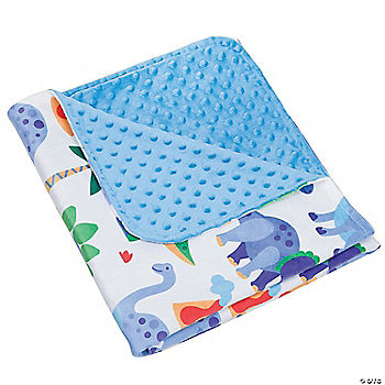 Wildkin Dinosaur Land Plush Blanket Blue