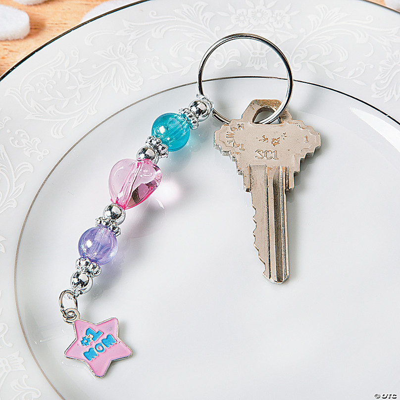 Mom Beaded Keychain Craft Kit - Makes 12 | Oriental Trading