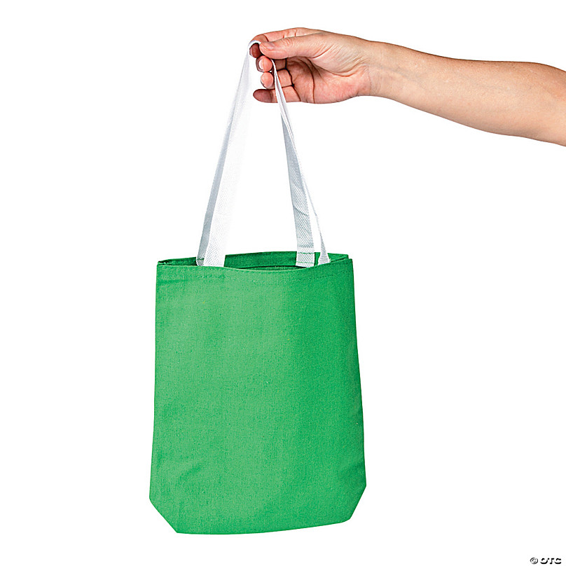 10 x 12 Medium Bright Canvas Tote Bags - 12 Pc.