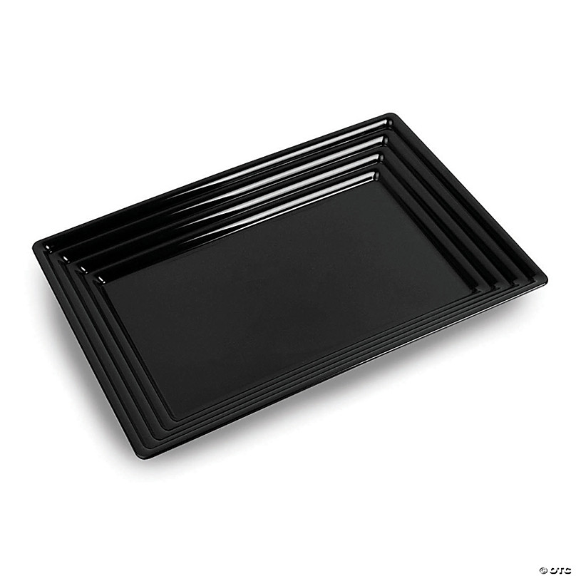 Oriental Trading Company Disposable Plastic Serving Tray for 3 Guests