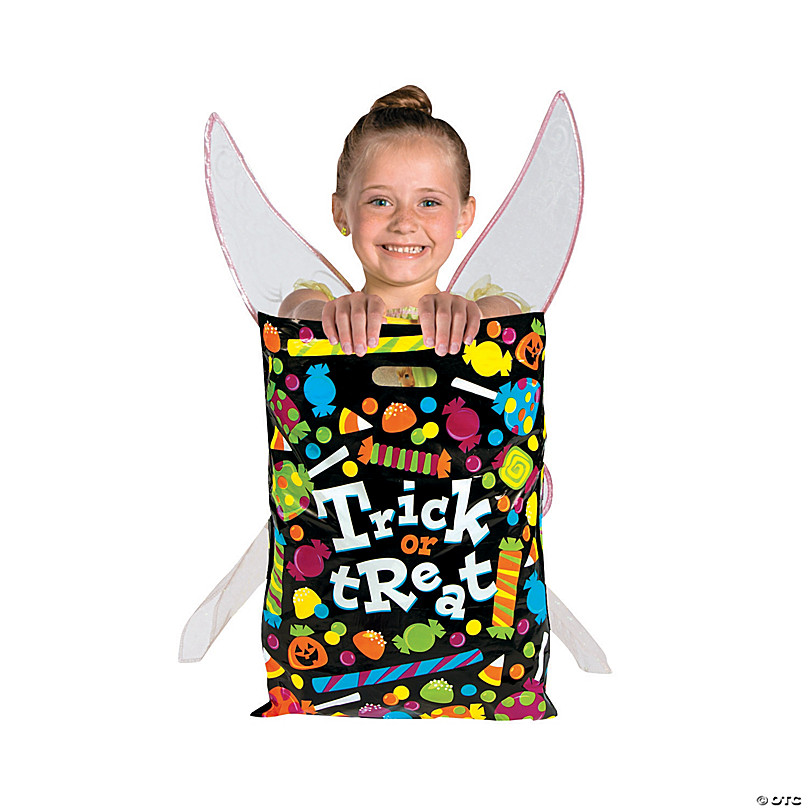 12 1/2 x 17 Bulk Halloween Character Plastic Trick-or-Treat Goody Bags -  50 Pc.