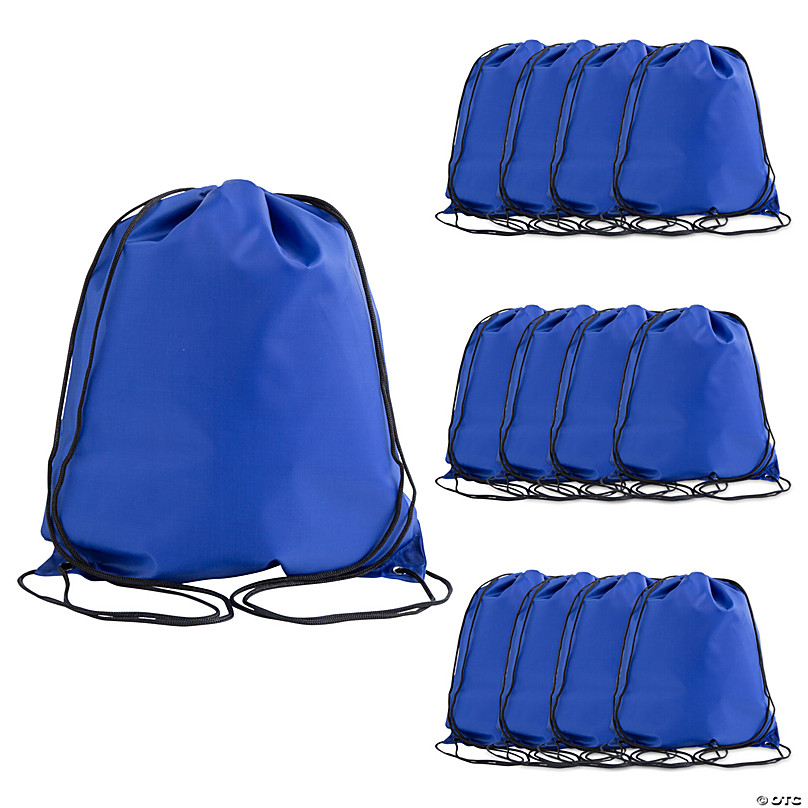 100 Count -Non-Woven Polypropylene Drawstring Bag Cinch Bags Sport packs Sack Packs 100, Royal Well Made Drawstring Backpack Bags Gift Bag Sports Backpacks 