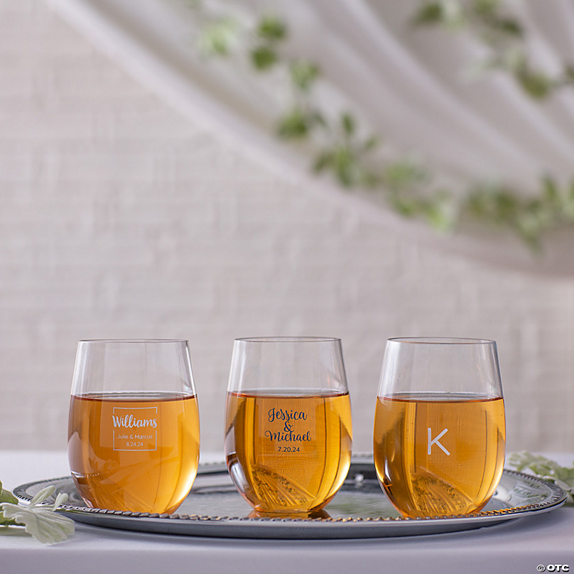 Personalized Etched Wine Glasses - JC Boutique