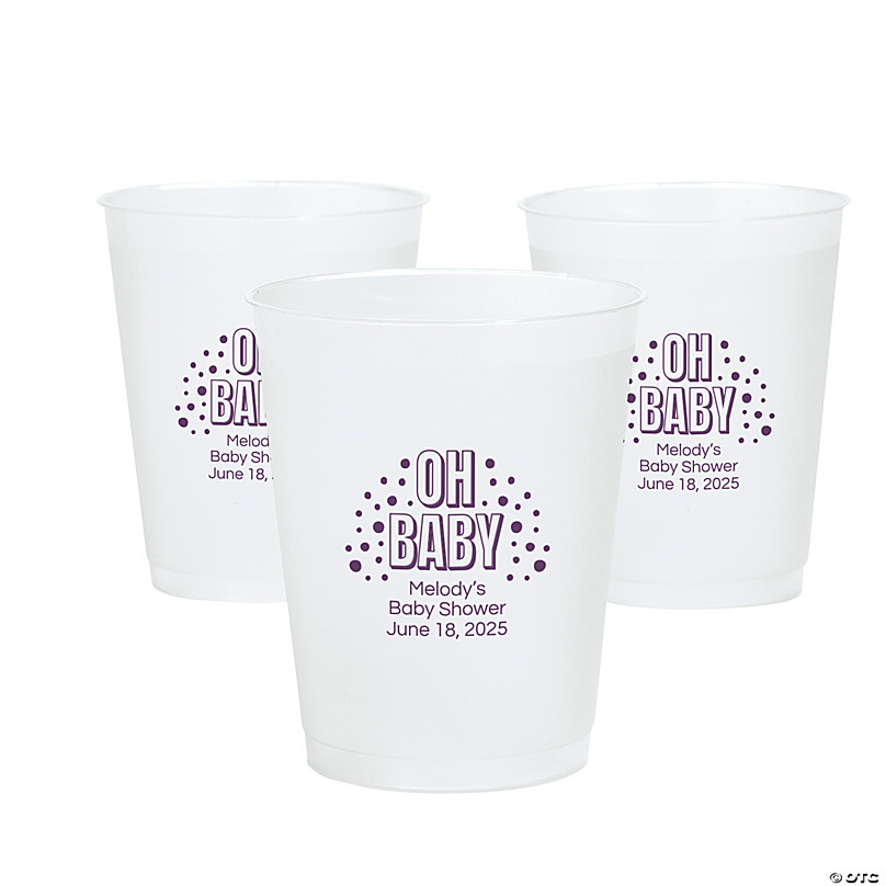 Baby Shower Plastic Cups Cup Favors (90133) Basketball, Beer And Diapers