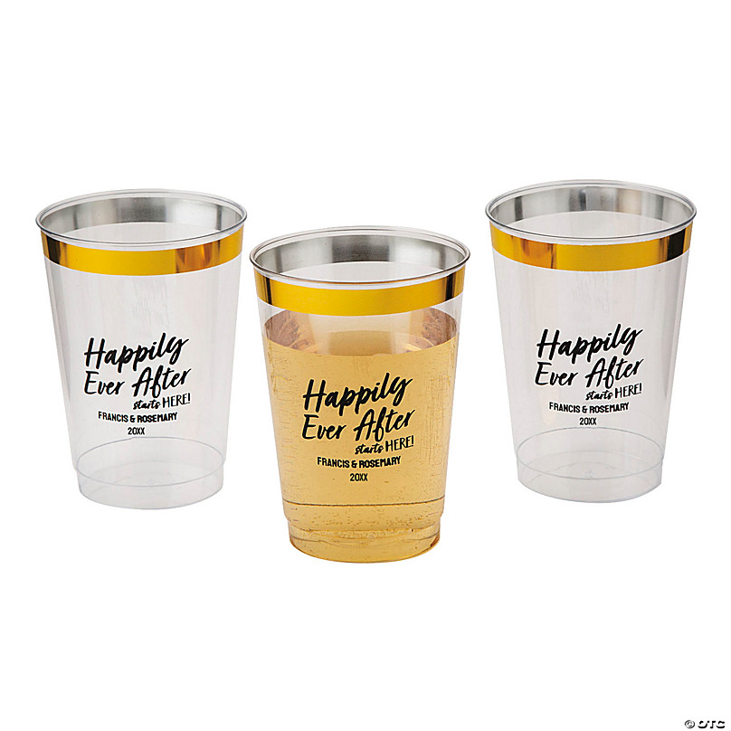 12 Oz. Yellow Plastic Cups - 50 Ct.