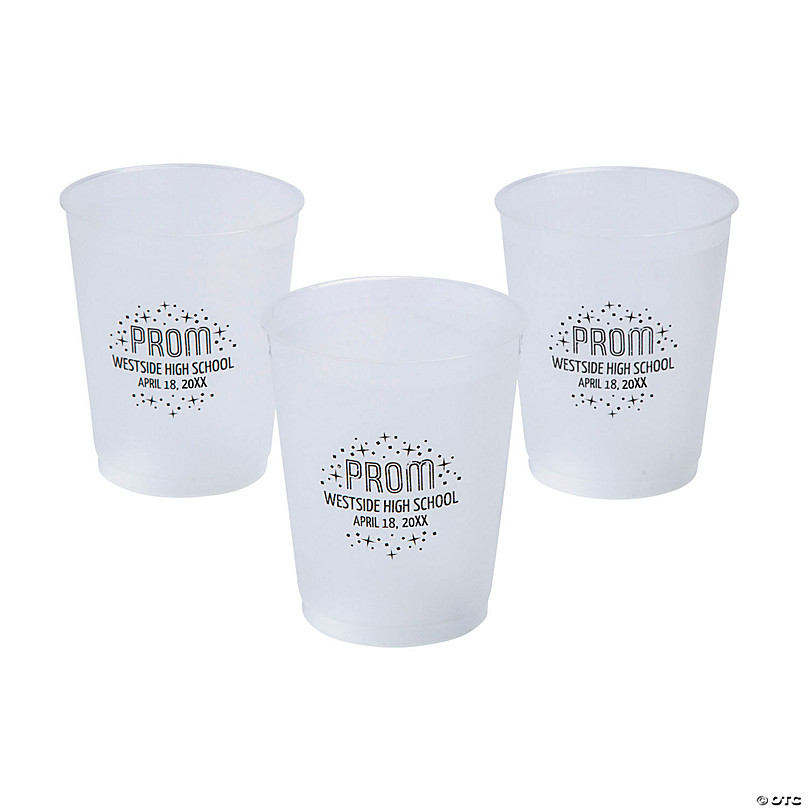 15 oz. Personalized Clear Patriotic Party Round Reusable Plastic Cups with  Lids & Straws - 25 Ct.