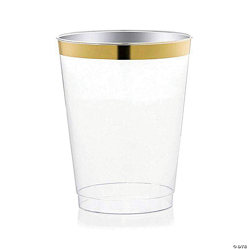 https://s7.orientaltrading.com/is/image/OrientalTrading/FXBanner_808/12-oz--clear-with-metallic-gold-rim-round-tumblers-100-cups~14274695.jpg