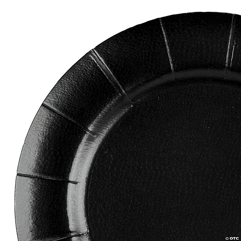 25 Pack, 13 Black Sunray Disposable Serving Plates, Heavy Duty Paper  Charger Plates - 350 GSM in 2023