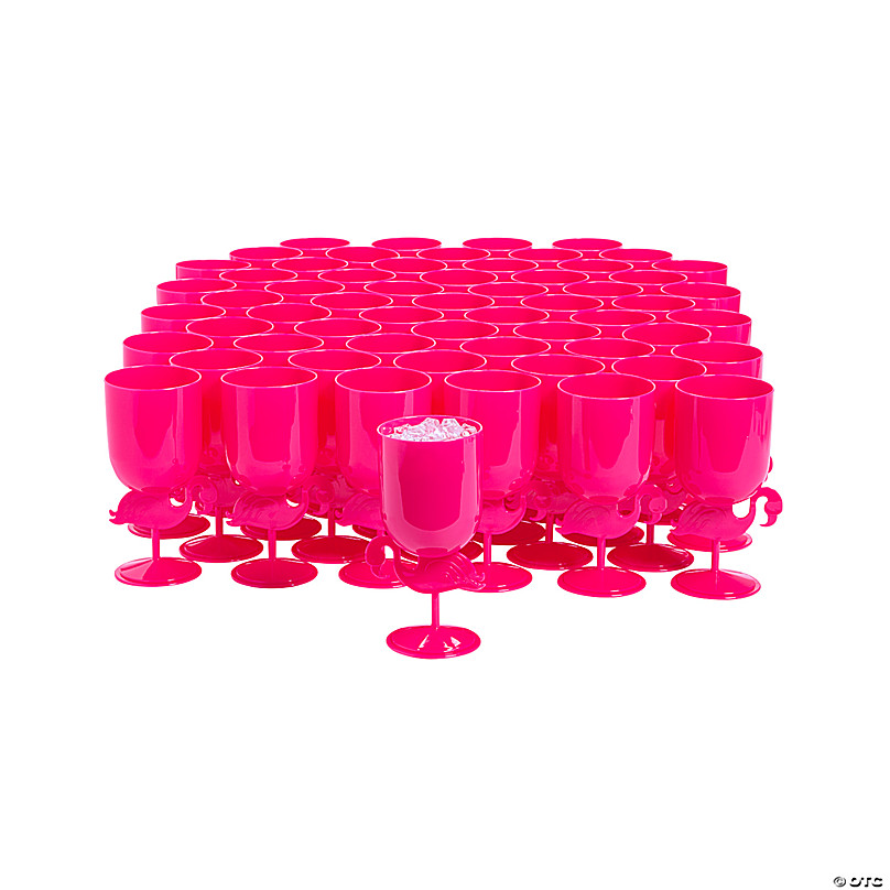 20 oz. Pink Disco Ball-Shaped Reusable BPA-Free Plastic Cups with