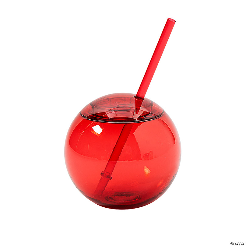 Custom Plastic Christmas Ornaments Cup with Straw 12 Oz. - AWAZ90149 -  IdeaStage Promotional Products