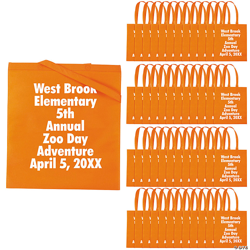 8 1/4 x 3 x 7 Mini Vinyl Zoo Animal Clear Tote Bags - 12 Pc.