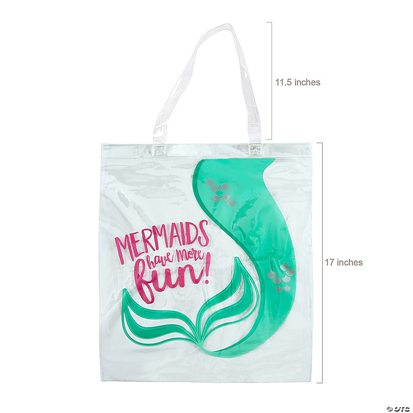 Matte Clear Vinyl Tote Bag - 12l x 4 1/8w x 12h - Kenny Products