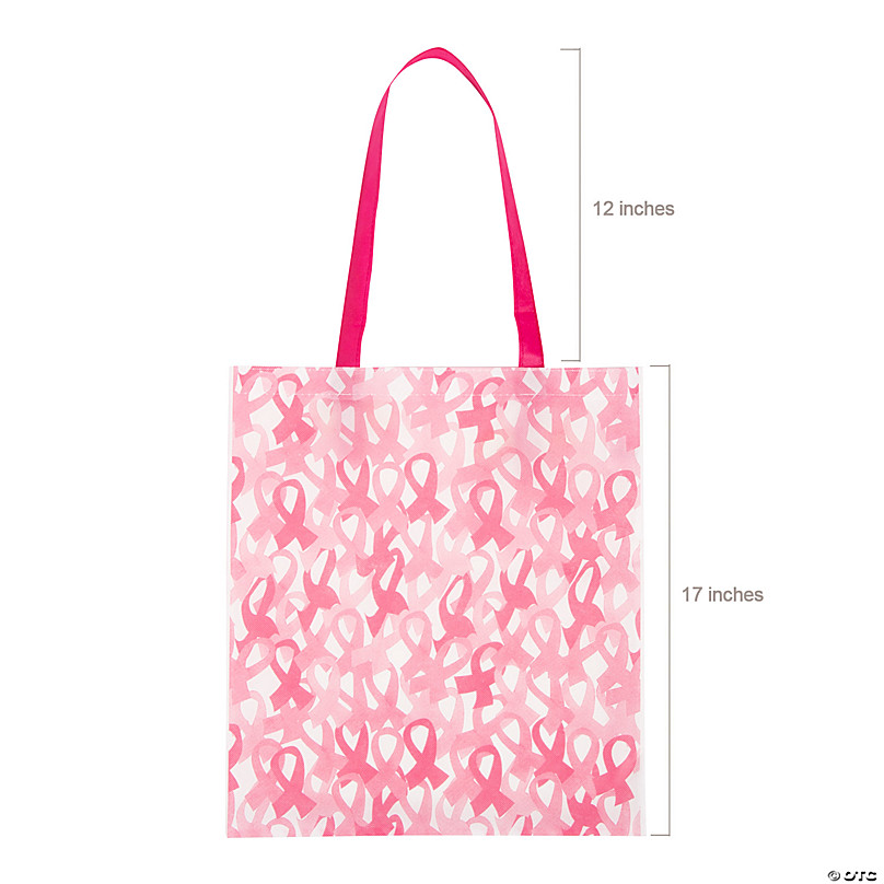 Clear Bag, Pink Tote Bag Letter Pattern Double Handle With Inner