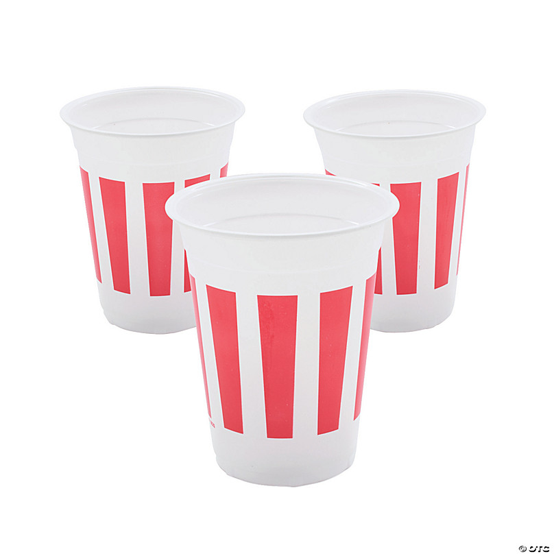 Red and White Cups / Red and White Stripe Cup / Red Stripe Cup / Red Paper  Cup / Red Party Cup / Candy Cane Cup / Red Tableware 