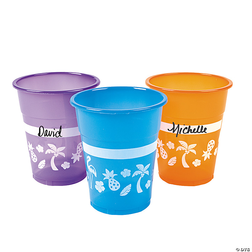 Clear Plastic Cups with Lids & Straws - 24 Pc. | Oriental Trading