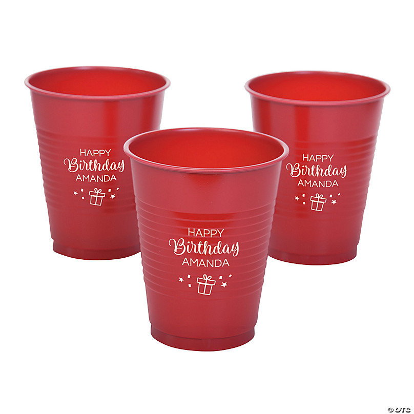 Red Party Cups Disposable Plastic
