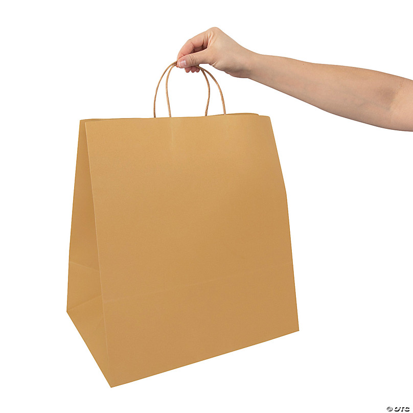 16 x 12 Extra Large Brown Kraft Paper Bags - 12 Pc.