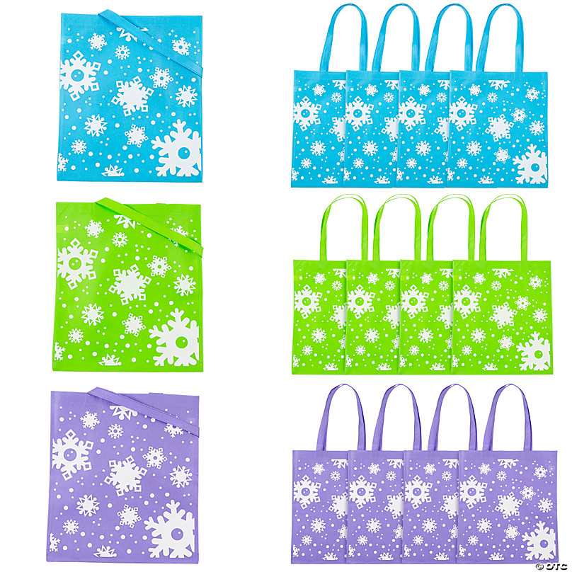 12 x 13 Large Red, White & Blue Parade Nonwoven Tote Bags - 12 Pc.