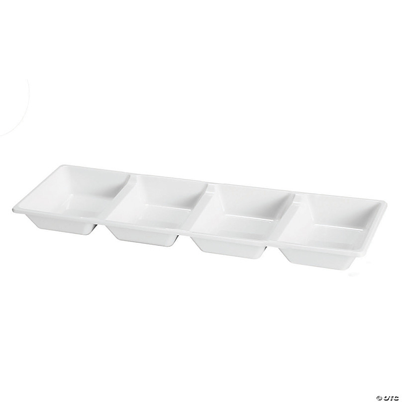24 Trays, 16 x 11 Clear Rectangular with Groove Rim Plastic Serving Trays
