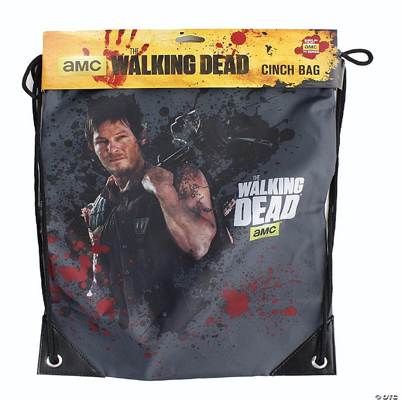 17 The Walking Dead Daryl Dixon Drawstring Polyester Cinch Bag
